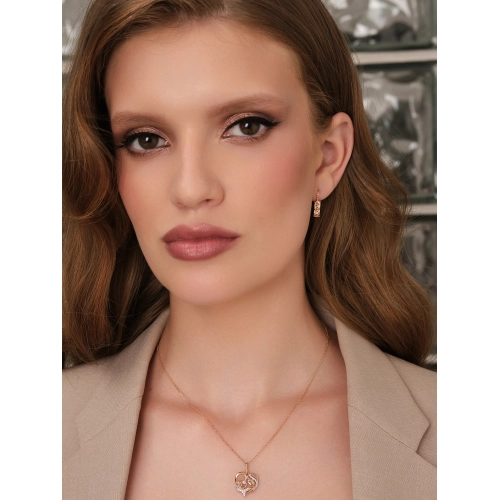 Серьги петельки из золота 585 пробы