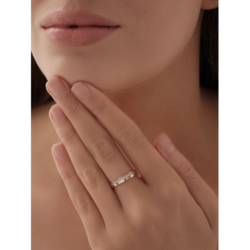 Кольцо из золота 585 пробы с фианитами