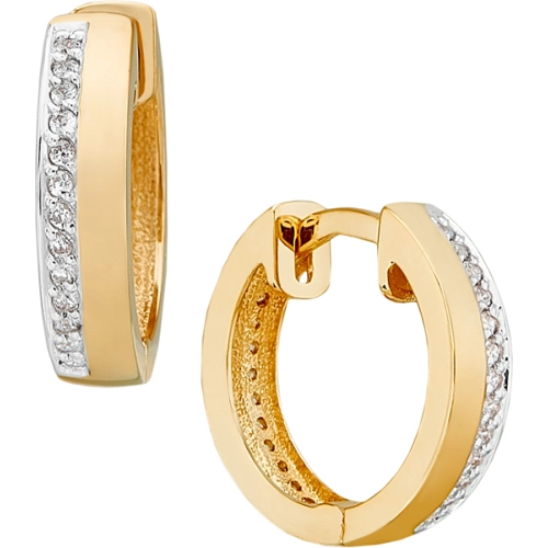 Серьги из золота 585 пробы с фианитами