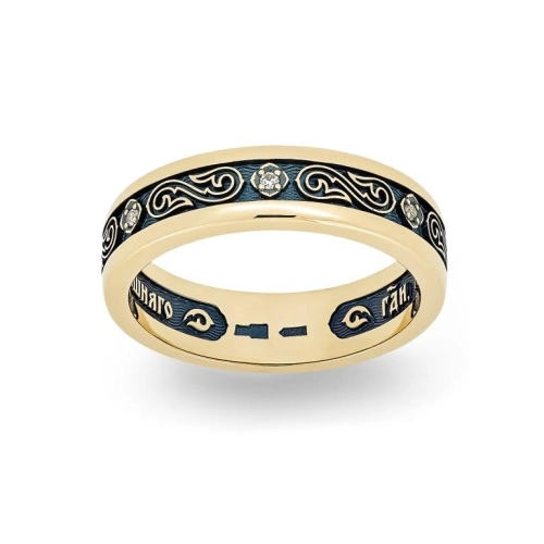 Обручальное кольцо из золота 585 пробы с бриллиантами