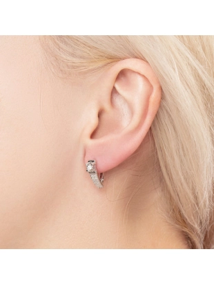 Серьги из белого золота 585 пробы с бриллиантами