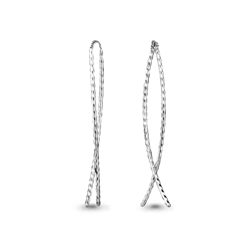 Серьги продевки из серебра 925 пробы