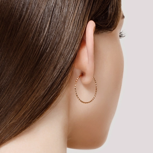 Серьги конго из золота 585 пробы