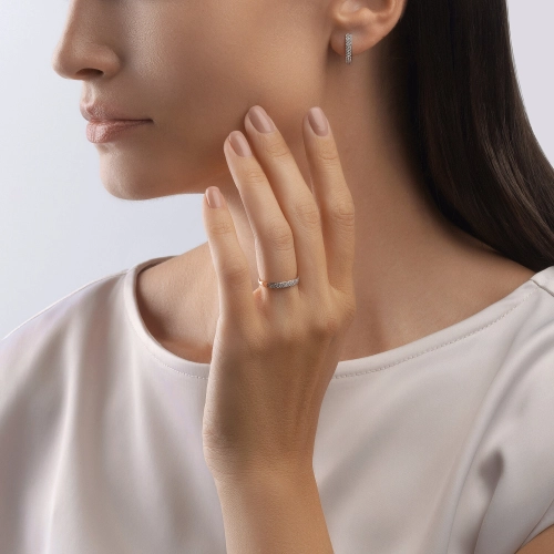 Серьги из золота 585 пробы с фианитами