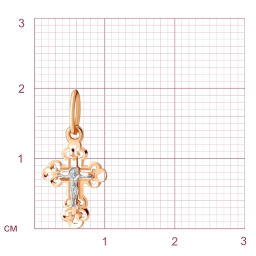 Подвеска Крест из золота 585 пробы