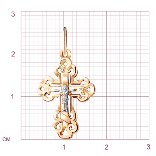 Подвеска Крест из золота 585 пробы