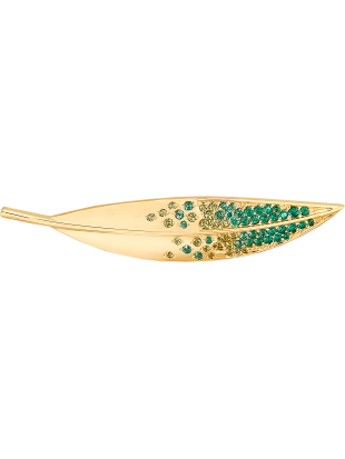 Брошь из золота 585 пробы с фианитами