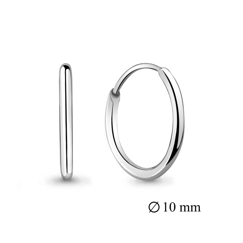 Серьги конго из серебра 925 пробы