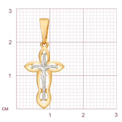 Подвеска Крест из золота 585 пробы