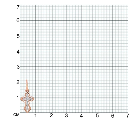 Подвеска Крест из золота 585 пробы