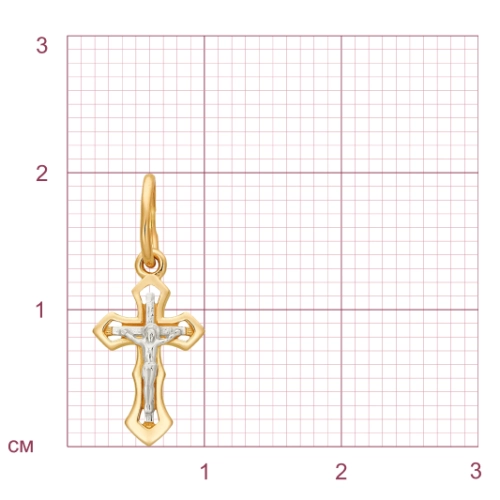 Подвеска Крест из золота 585 пробы