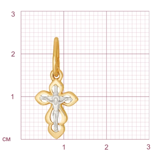 Подвеска Крест из золота 585 пробы