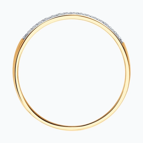 Кольцо из золота 585 пробы с фианитами