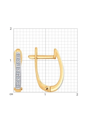 Серьги из золота 585 пробы с бриллиантами