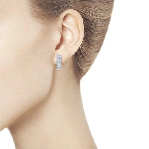 Серьги из золота 585 пробы с бриллиантами