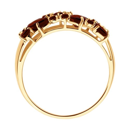 Кольцо из золота 585 пробы с гранатом