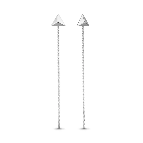 Серьги продевки из серебра 925 пробы