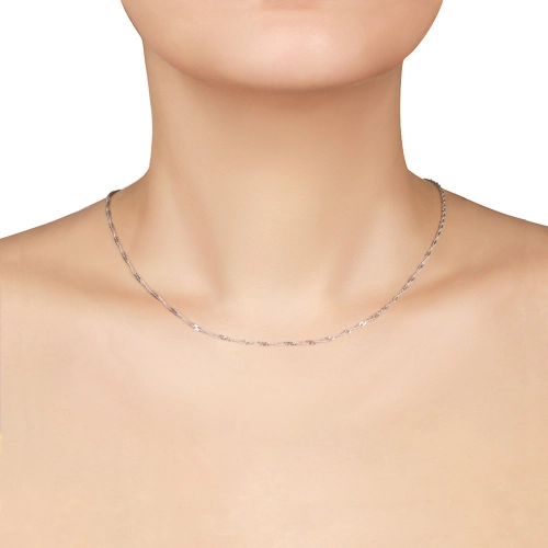 Цепь из серебра 925 пробы с позолотой