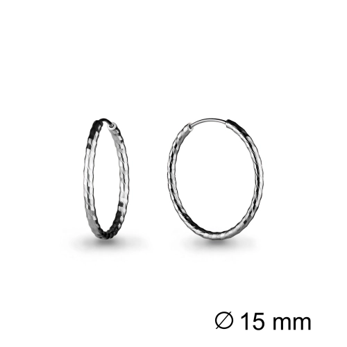 Серьги конго из серебра 925 пробы