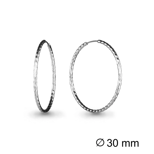 Серьги конго из серебра 925 пробы