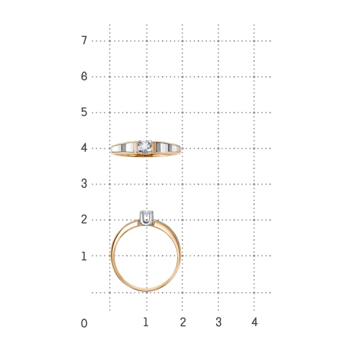 Кольцо из золота 585 пробы с бриллиантами