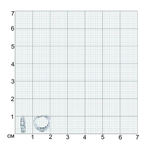 Серьги из серебра 925 пробы с фианитами