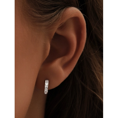 Серьги из серебра 925 пробы с фианитами