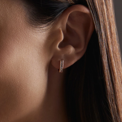 Серьги из золота 585 пробы с фианитами