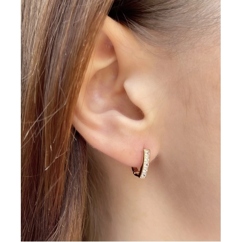 Серьги из золота 585 пробы с фианитами