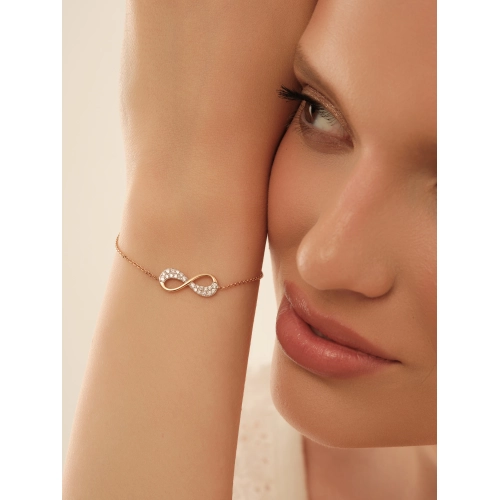 Браслет из золота 585 пробы с фианитами