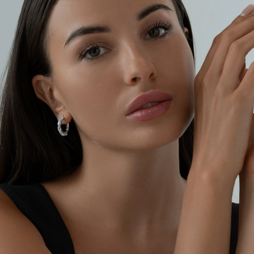 Серьги из серебра 925 пробы с топазами