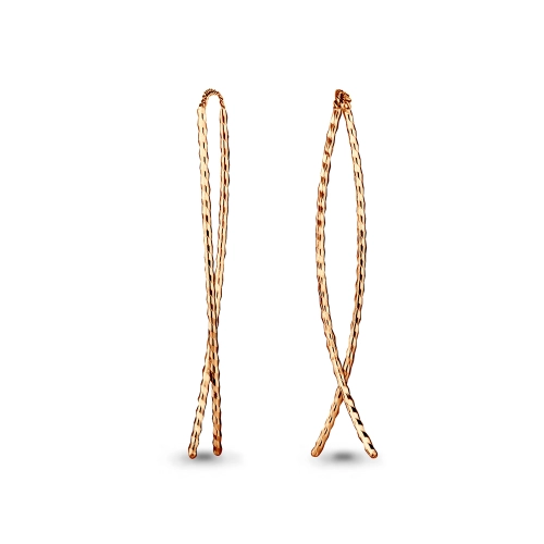 Серьги из серебра 925 пробы с позолотой