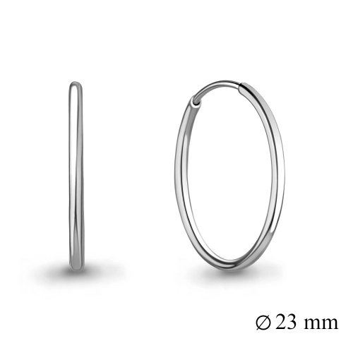 Серьги конго из серебра 925 пробы