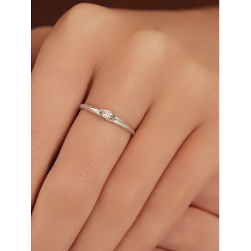 Кольцо из белого золота 585 пробы с бриллиантами