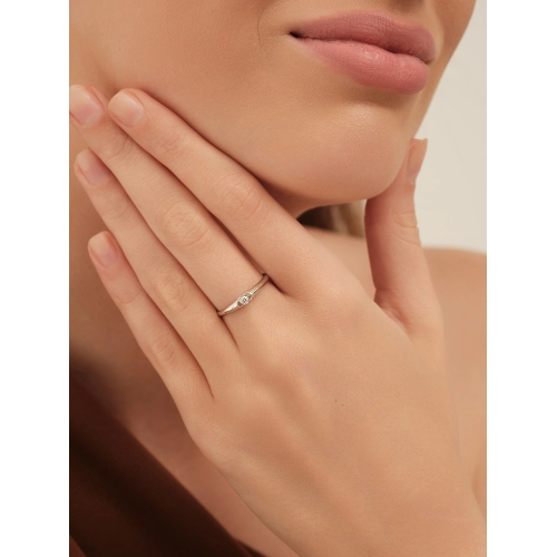 Кольцо из белого золота 585 пробы с бриллиантами