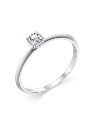 Кольцо из белого золота 585 пробы с бриллиантами