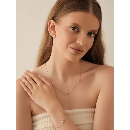 Колье из золота 585 пробы с жемчугом