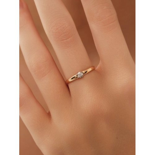 Кольцо из золота 585 пробы с бриллиантами