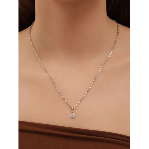 Подвеска из серебра 925 пробы с топазами и фианитами