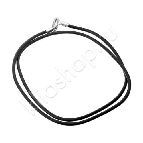 Колье текстиль с замком из серебра 925 пробы