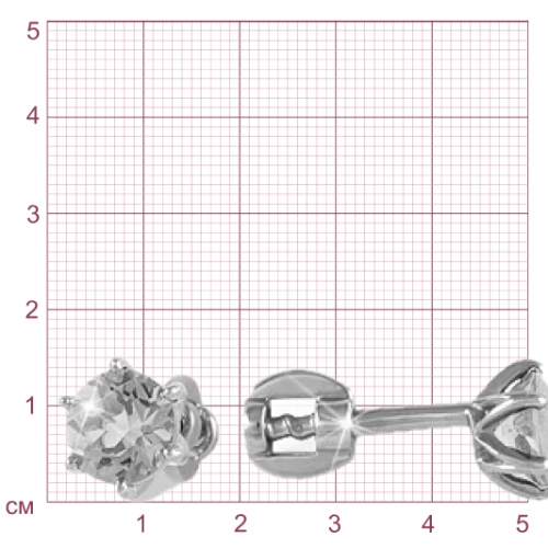 Серьги пусеты из золота 585 пробы с топазами