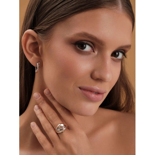 Серьги из золота 585 пробы с фианитами