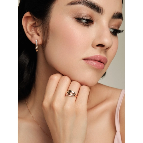 Серьги из золота 585 пробы с фианитами