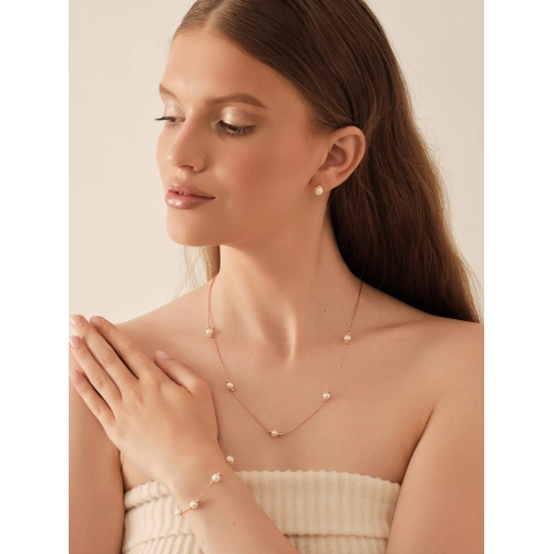 Колье из золота 585 пробы с жемчугом