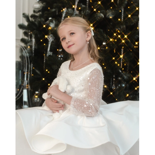 Колье чокер из серебра 925 пробы  с прозрачным хрусталем