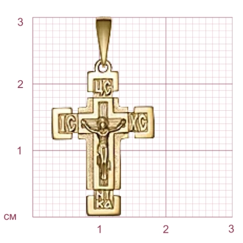 Подвеска Крест из золота 585 пробы