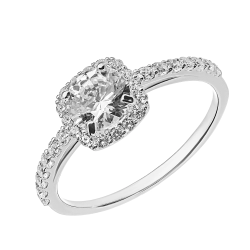 Кольцо из серебра 925 пробы с фианитами