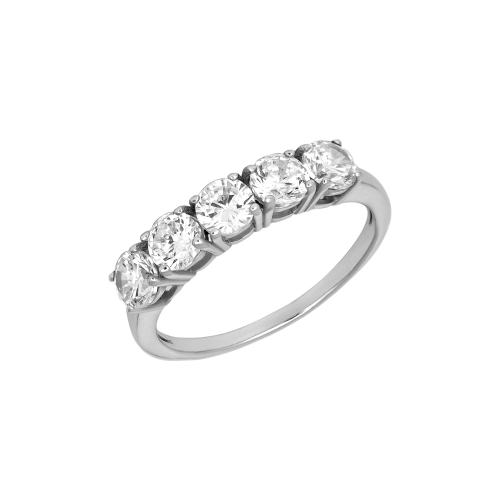 Кольцо из серебра 925 пробы с фианитами