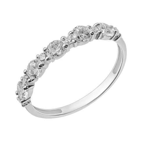 Кольцо из серебра 925 пробы с фианитами