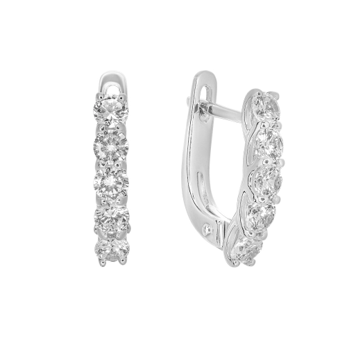 Серьги из серебра 925 пробы с фианитами